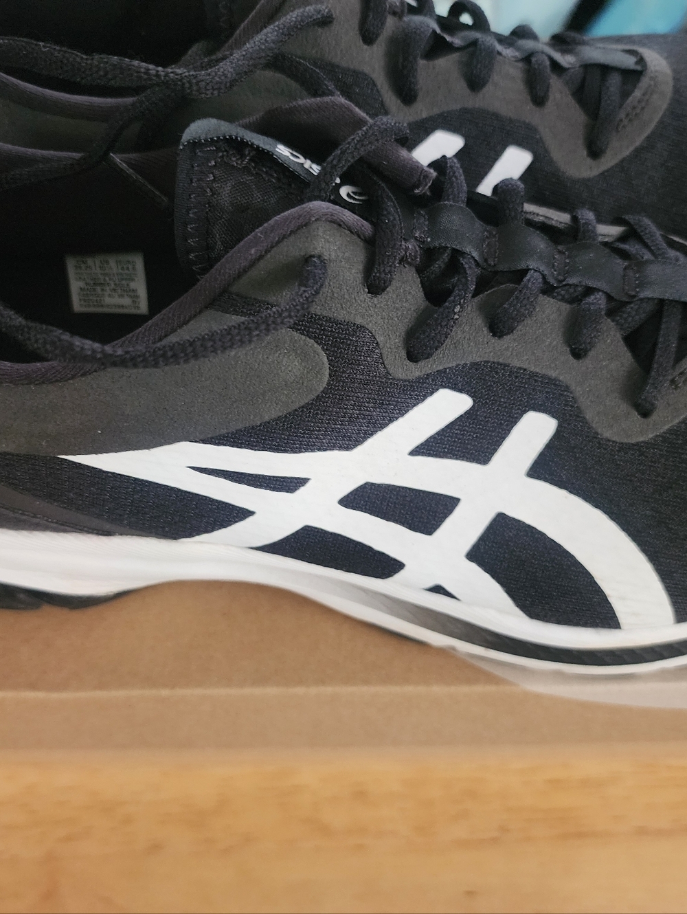 Asics Black and White Men's Athletic Running Sneakers